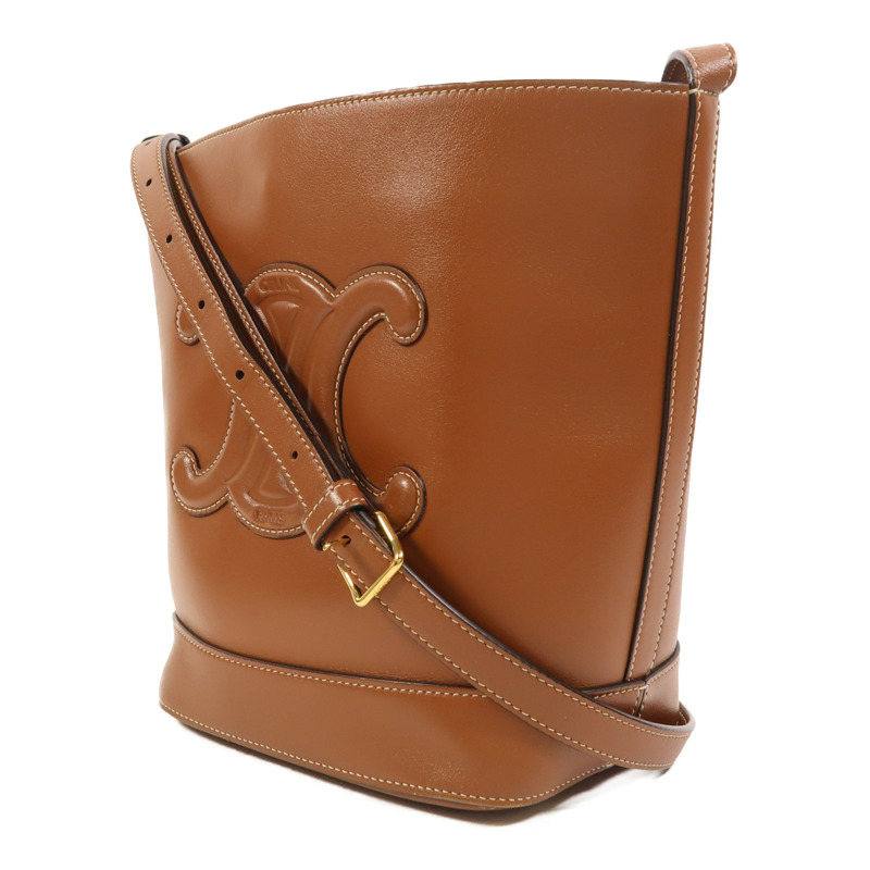 CELINE 牛皮皮革Cuir Triomphe金扣肩背袋-2