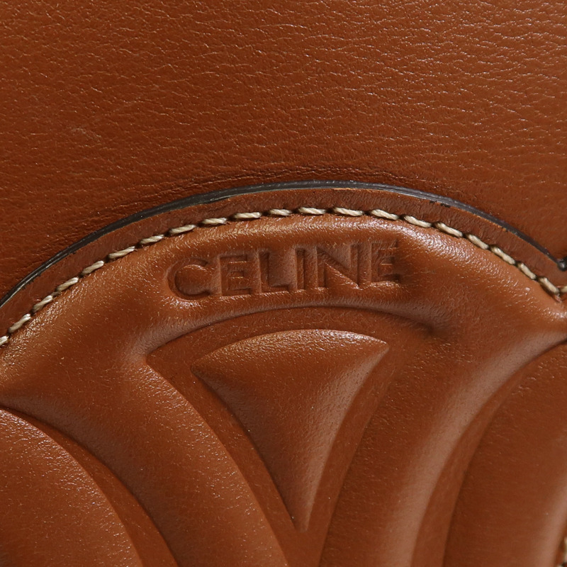 CELINE 牛皮皮革Cuir Triomphe金扣肩背袋-5