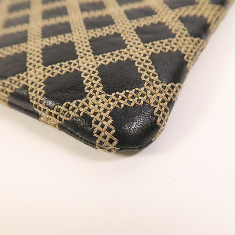 CHANEL 羊皮皮革Clutch金扣手拿包-10