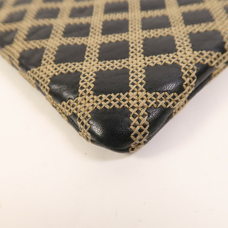 CHANEL 羊皮皮革Clutch金扣手拿包-11