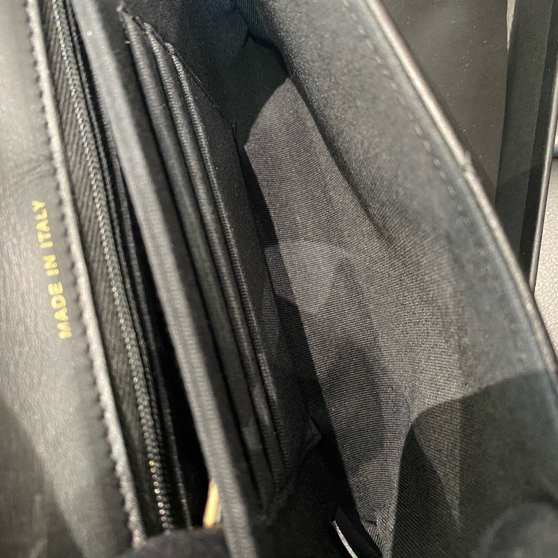 芯片款 Chanel香奈兒19bag繫列黑金牛皮風琴包鏈條荳腐包-9