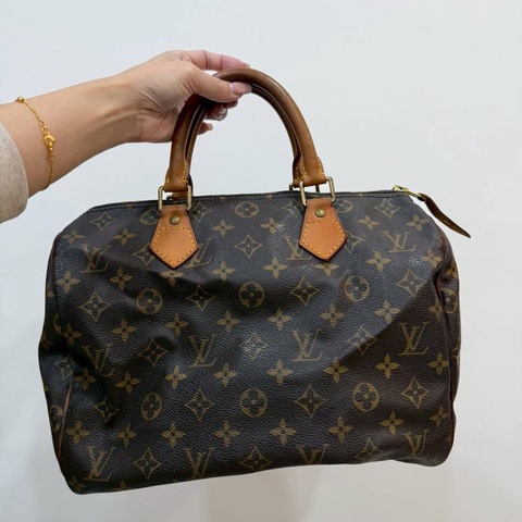 LV 路易威登 老花 speedy 30 手提包 斜背包 側背包 肩背包