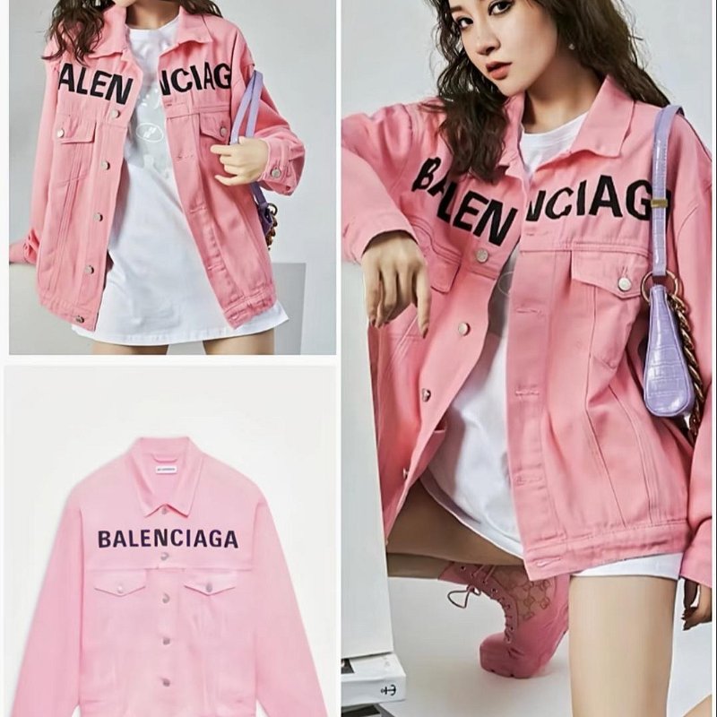 💎Han's house精品服飾💎Balenciaga 巴黎世家 刺繡 牛仔 外套 寬版 原價57000-5