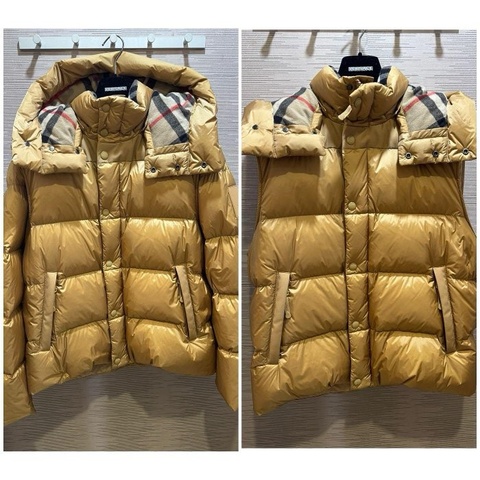 💎Han's house精品服飾💎Burberry 羽絨 連帽 外套 可拆變 背心 卡其 原價62700