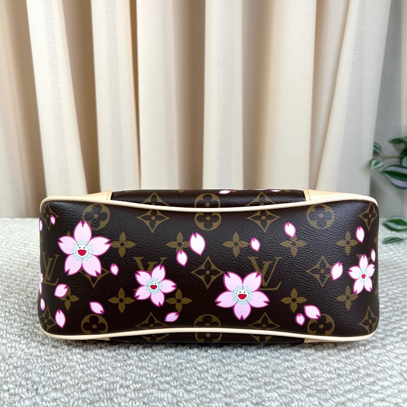 sh smd ZZZ LV路易威登村上隆櫻花牛角包 背法多 容量大 可鹽可甜-4