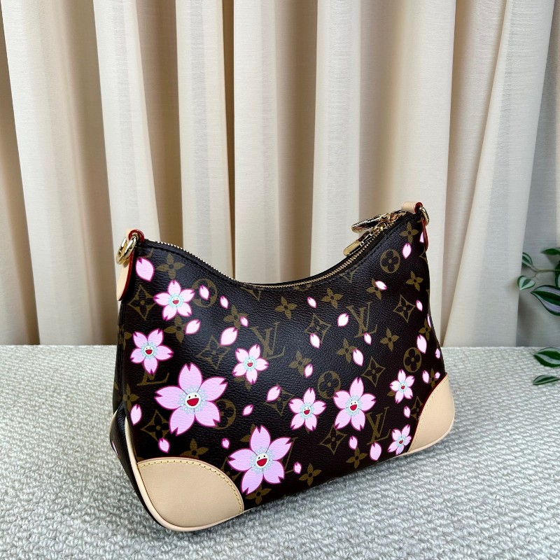 sh smd ZZZ LV路易威登村上隆櫻花牛角包 背法多 容量大 可鹽可甜-6