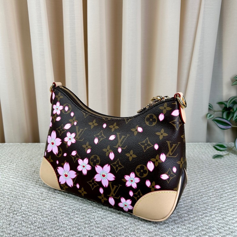 sh smd ZZZ LV路易威登村上隆櫻花牛角包 背法多 容量大 可鹽可甜-7