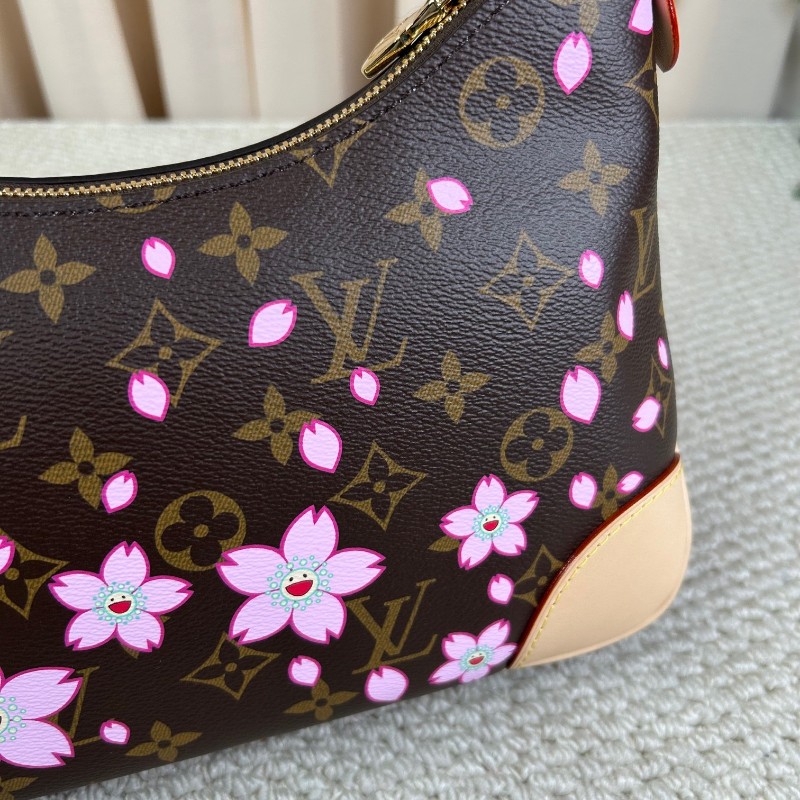 sh smd ZZZ LV路易威登村上隆櫻花牛角包 背法多 容量大 可鹽可甜-8