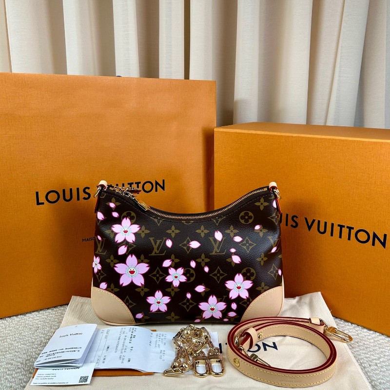 sh smd ZZZ LV路易威登村上隆櫻花牛角包 背法多 容量大 可鹽可甜-10