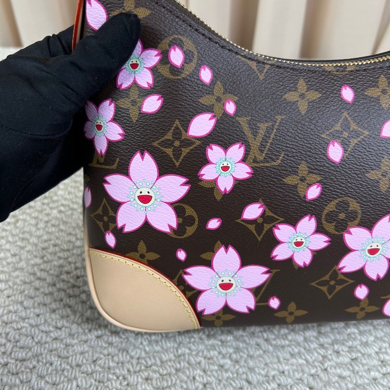 sh smd ZZZ LV路易威登村上隆櫻花牛角包 背法多 容量大 可鹽可甜-15