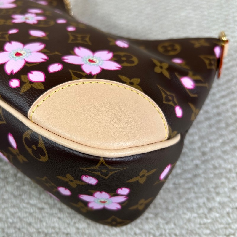 sh smd ZZZ LV路易威登村上隆櫻花牛角包 背法多 容量大 可鹽可甜-20