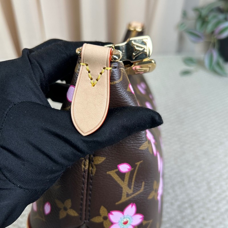 sh smd ZZZ LV路易威登村上隆櫻花牛角包 背法多 容量大 可鹽可甜-27