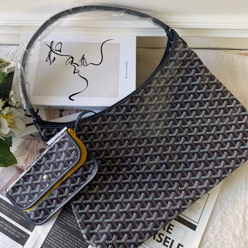 Boheme Hobo 拉鍊肩背包(海軍藍)-0