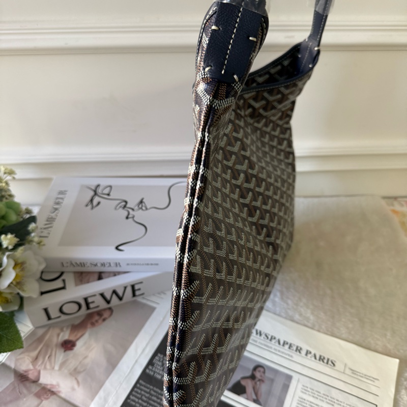 Boheme Hobo 拉鍊肩背包(海軍藍)-4