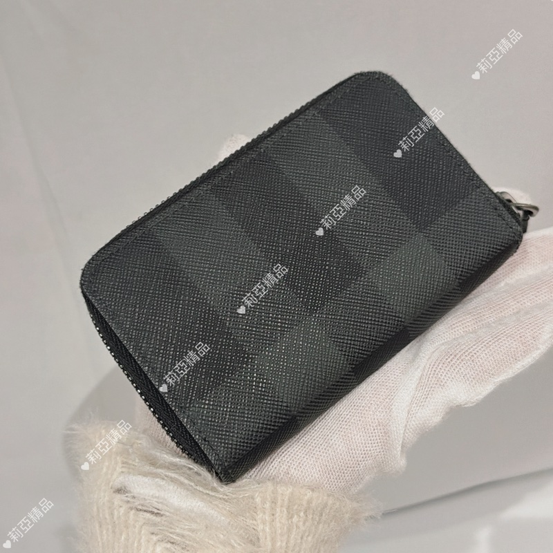莉亞精品♡ Burberry 黑卡包 二手美品-2