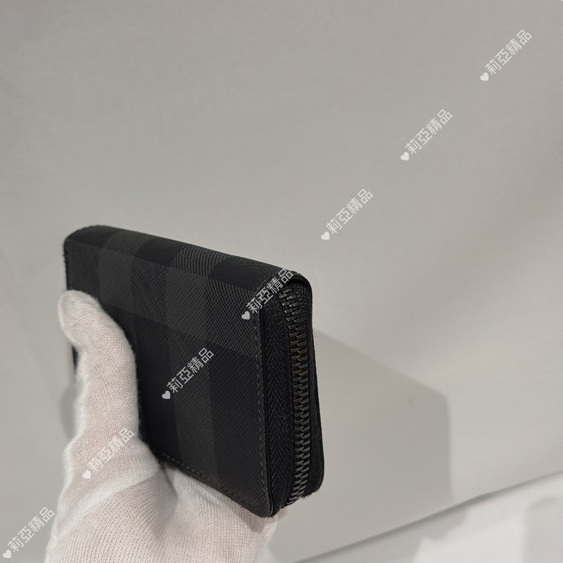 莉亞精品♡ Burberry 黑卡包 二手美品-8