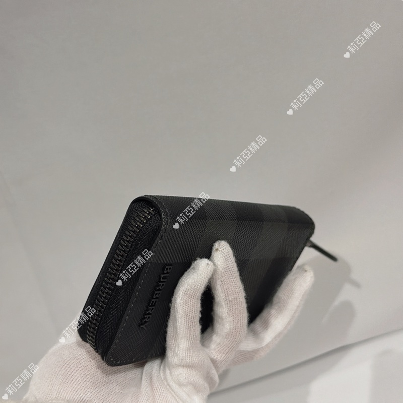 莉亞精品♡ Burberry 黑卡包 二手美品-9