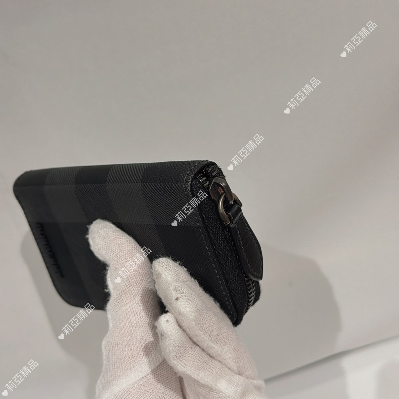 莉亞精品♡ Burberry 黑卡包 二手美品-10