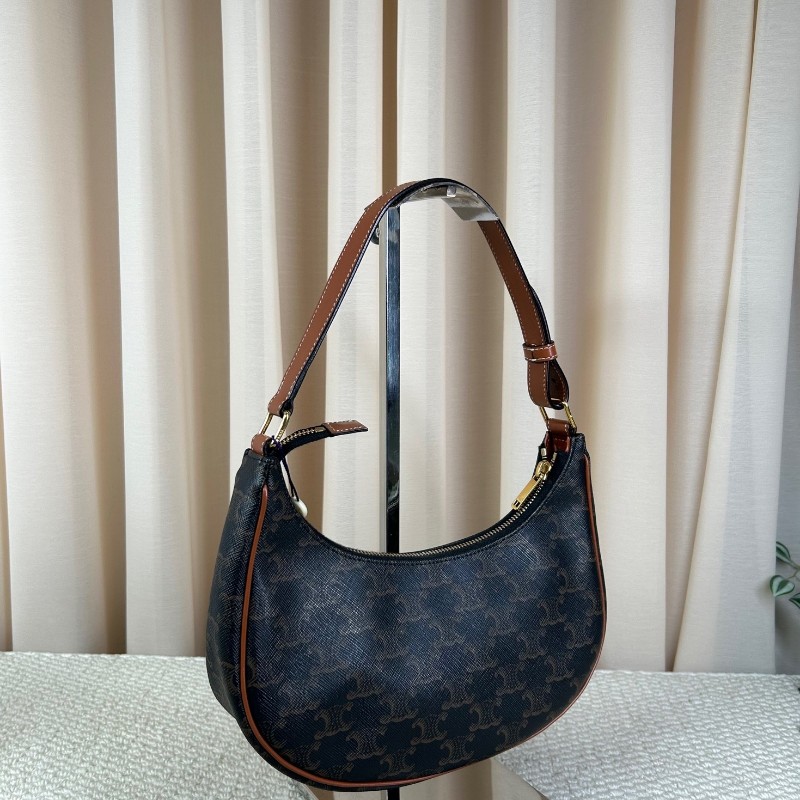 sh smd ZZZ 賽琳Celine老花凱旋門豌豆腋下包 經典老花圖案復古又百搭 流暢包型簡約大氣 腋下背精緻隨性 容量能裝下日常小物-2