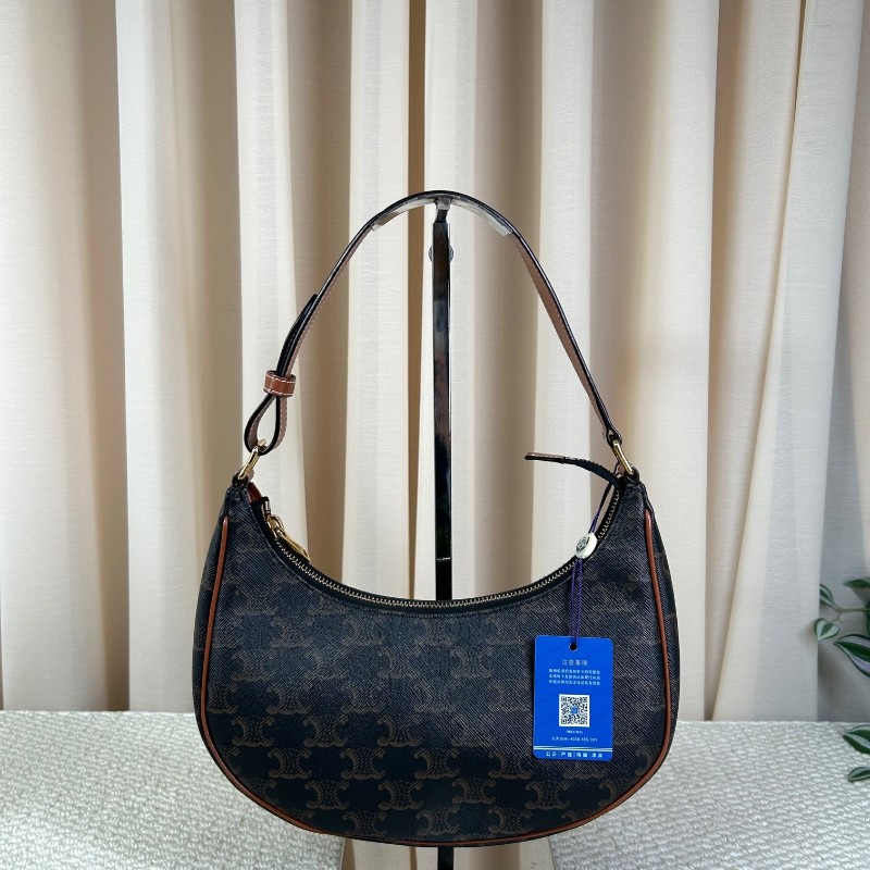 sh smd ZZZ 賽琳Celine老花凱旋門豌豆腋下包 經典老花圖案復古又百搭 流暢包型簡約大氣 腋下背精緻隨性 容量能裝下日常小物-3