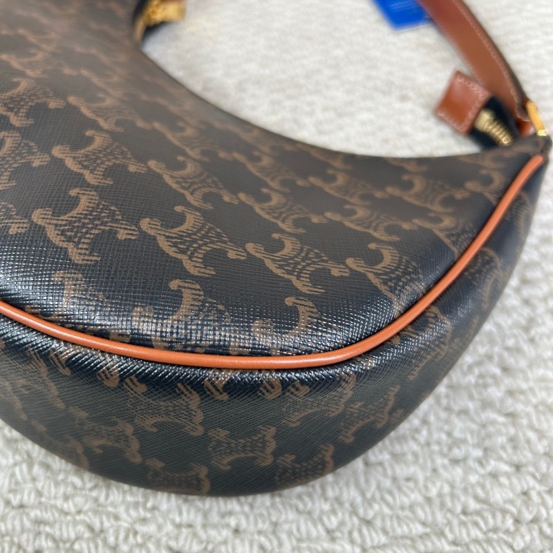 sh smd ZZZ 賽琳Celine老花凱旋門豌豆腋下包 經典老花圖案復古又百搭 流暢包型簡約大氣 腋下背精緻隨性 容量能裝下日常小物-10