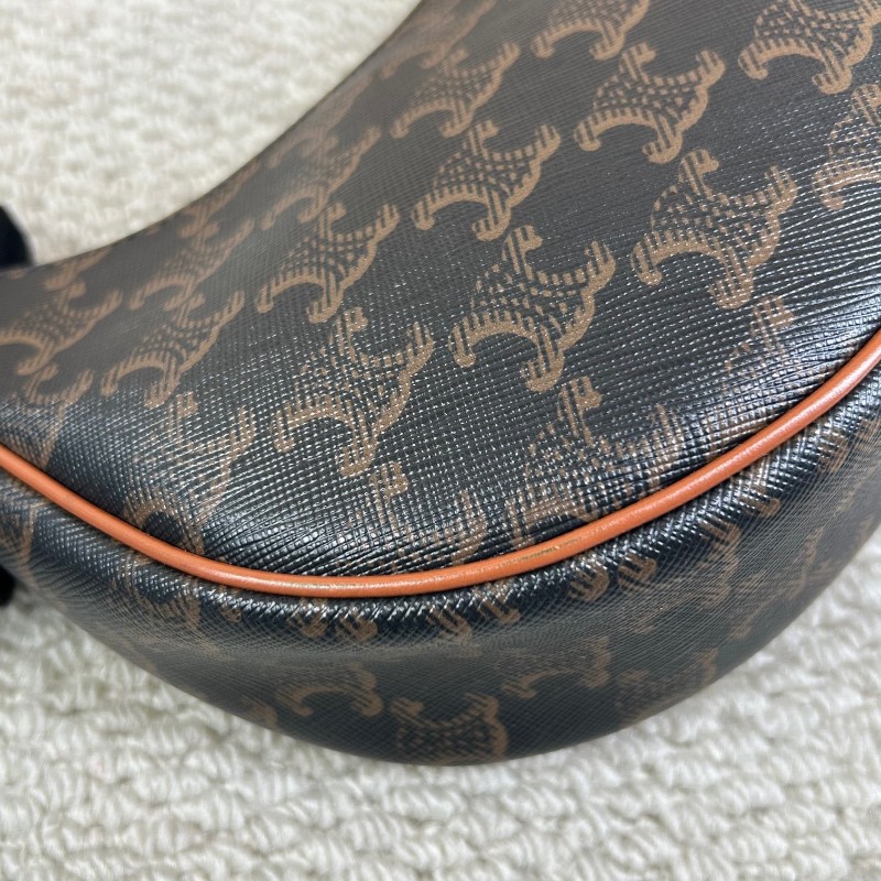 sh smd ZZZ 賽琳Celine老花凱旋門豌豆腋下包 經典老花圖案復古又百搭 流暢包型簡約大氣 腋下背精緻隨性 容量能裝下日常小物-12