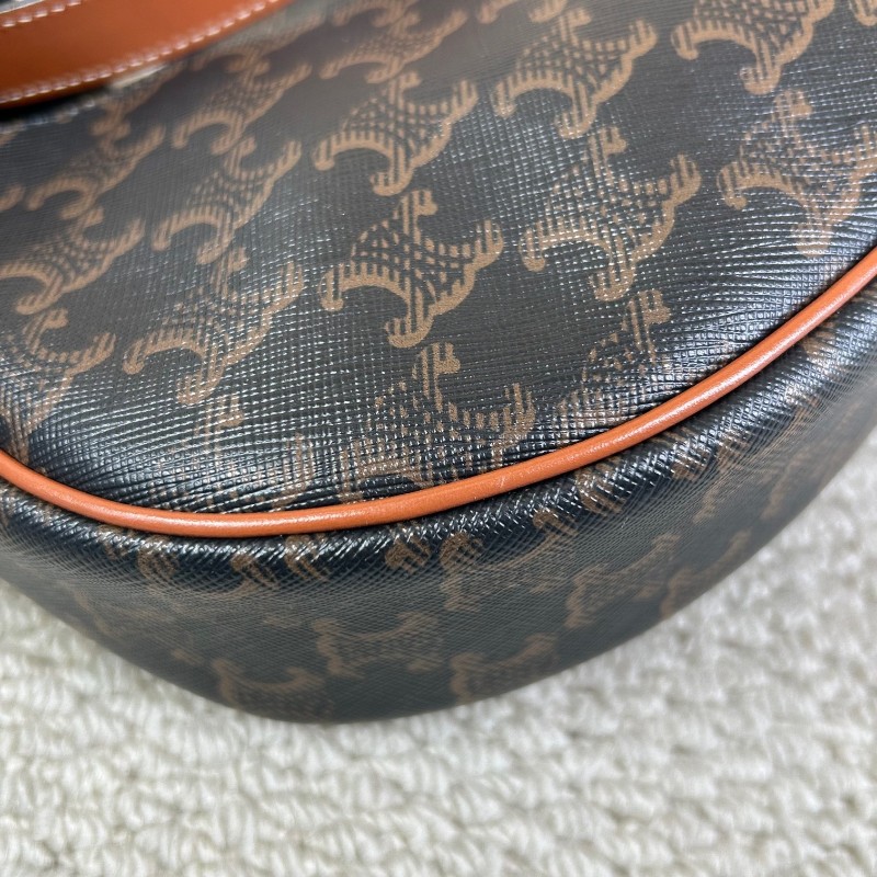 sh smd ZZZ 賽琳Celine老花凱旋門豌豆腋下包 經典老花圖案復古又百搭 流暢包型簡約大氣 腋下背精緻隨性 容量能裝下日常小物-15