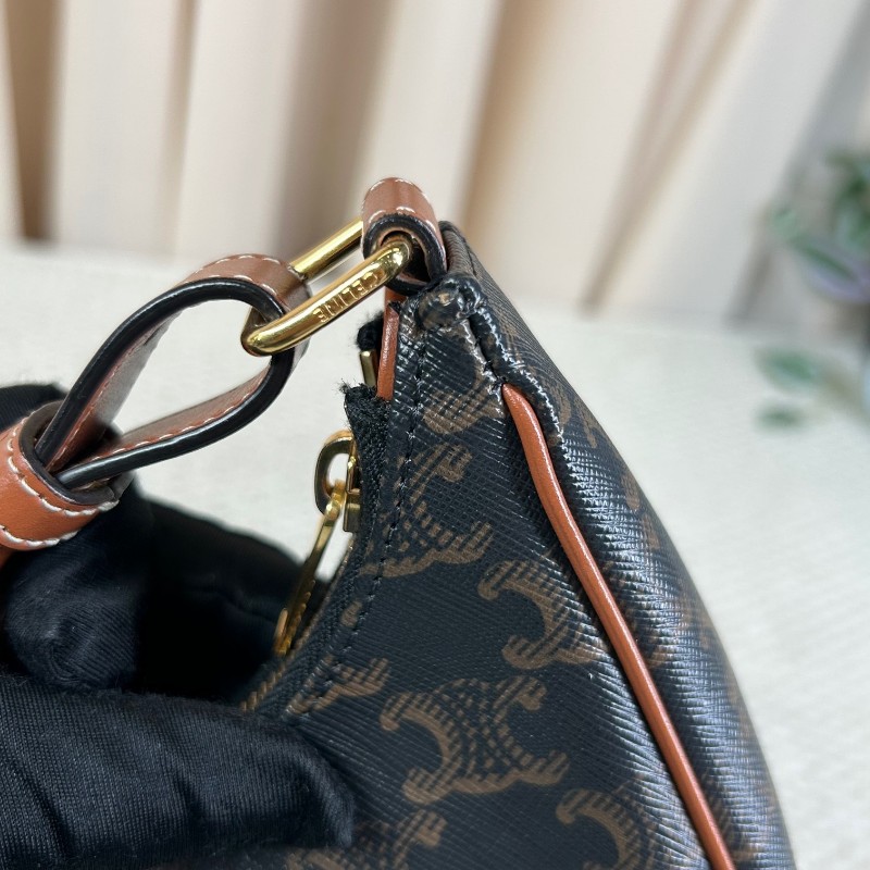 sh smd ZZZ 賽琳Celine老花凱旋門豌豆腋下包 經典老花圖案復古又百搭 流暢包型簡約大氣 腋下背精緻隨性 容量能裝下日常小物-25