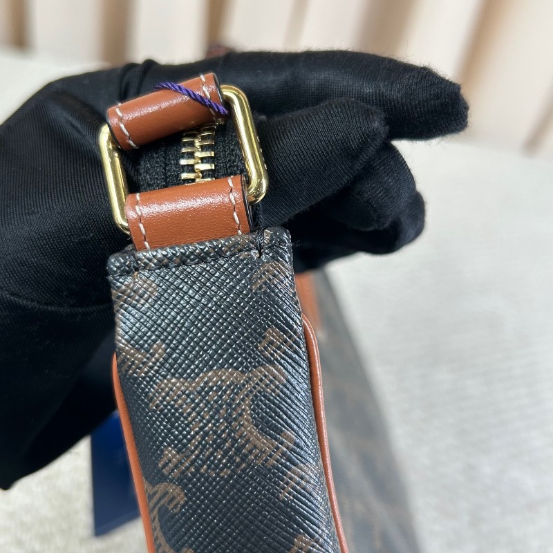 sh smd ZZZ 賽琳Celine老花凱旋門豌豆腋下包 經典老花圖案復古又百搭 流暢包型簡約大氣 腋下背精緻隨性 容量能裝下日常小物-26