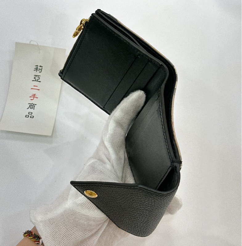 莉亞精品♡ Burberry 格紋三折短夾 二手美品-13
