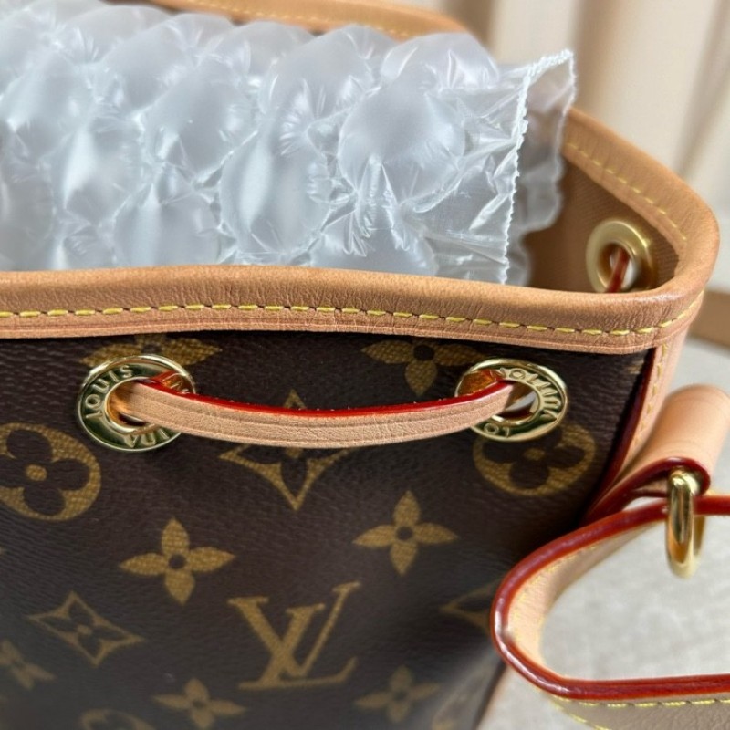 LV路易威登老花抽繩水桶包 經典老花香槟桶 容量大 可單肩可斜挎 好看又百搭-19