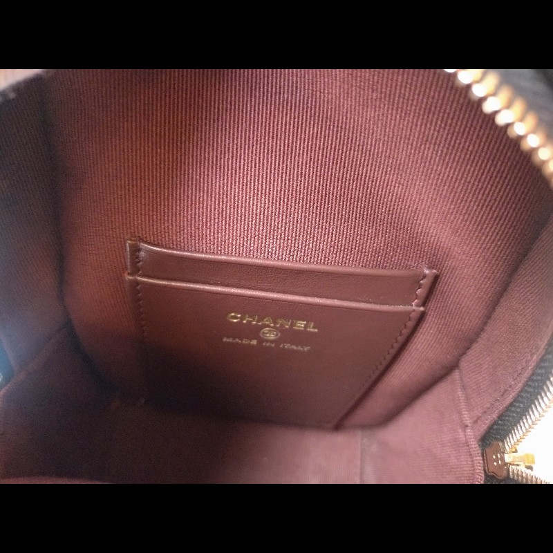 Chanel 金鍊黑荔枝皮三用小書包-15