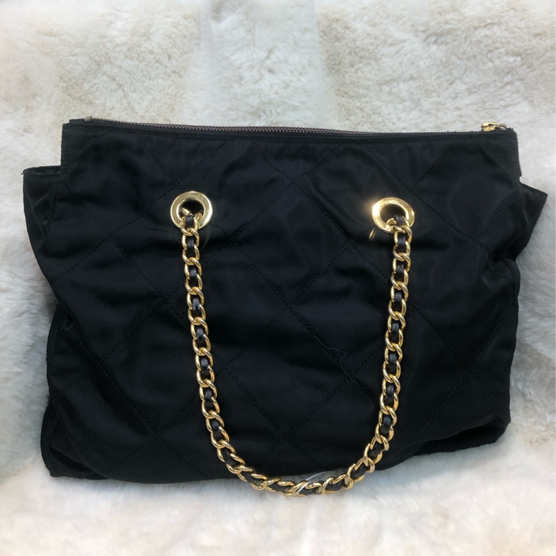 PRADA 中古黑色鏈條包 XB998-1