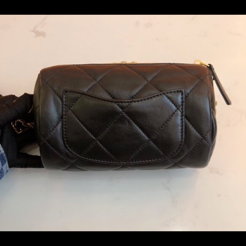 Chanel 22 芯片款 香奈兒保齡球圓筒斜挎包 單肩包-1