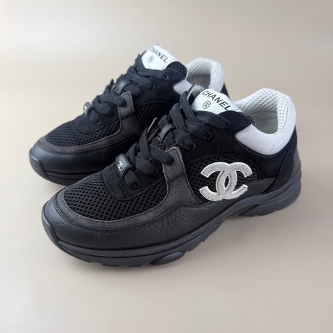 CHANEL/香奈兒 黑白熊貓雙C運動鞋 36碼 95新