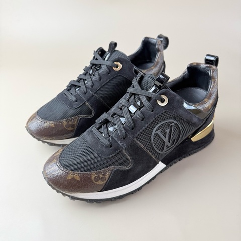 LV/路易威登 Run away黑棕徽標休閒鞋 37碼 95新