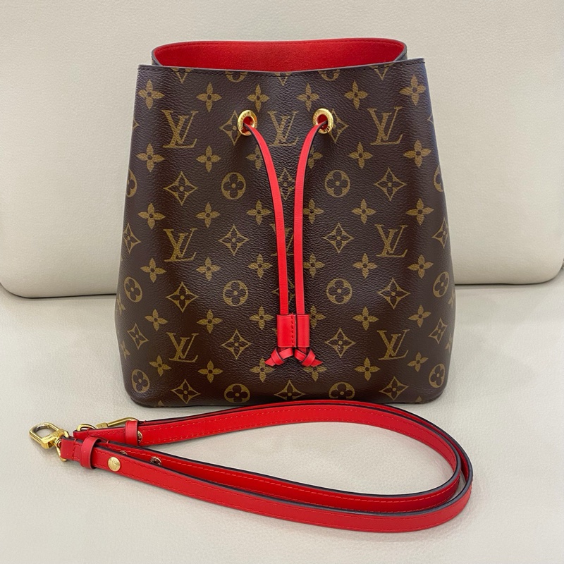 Louis Vuitton路易威登老花紅水桶 芯片-0