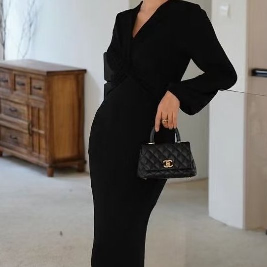 CHANEL -黑色淡金釦荔枝皮╻Mini Coco Handle-2