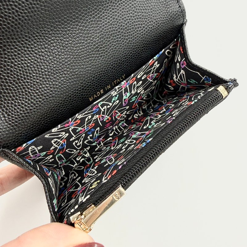 CHANEL - 黑色荔枝皮金釦下蓋╻Mini CF-9