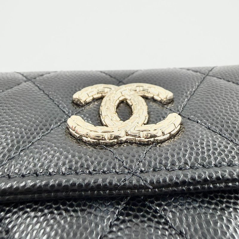 CHANEL - 黑色荔枝皮金釦下蓋╻Mini CF-16