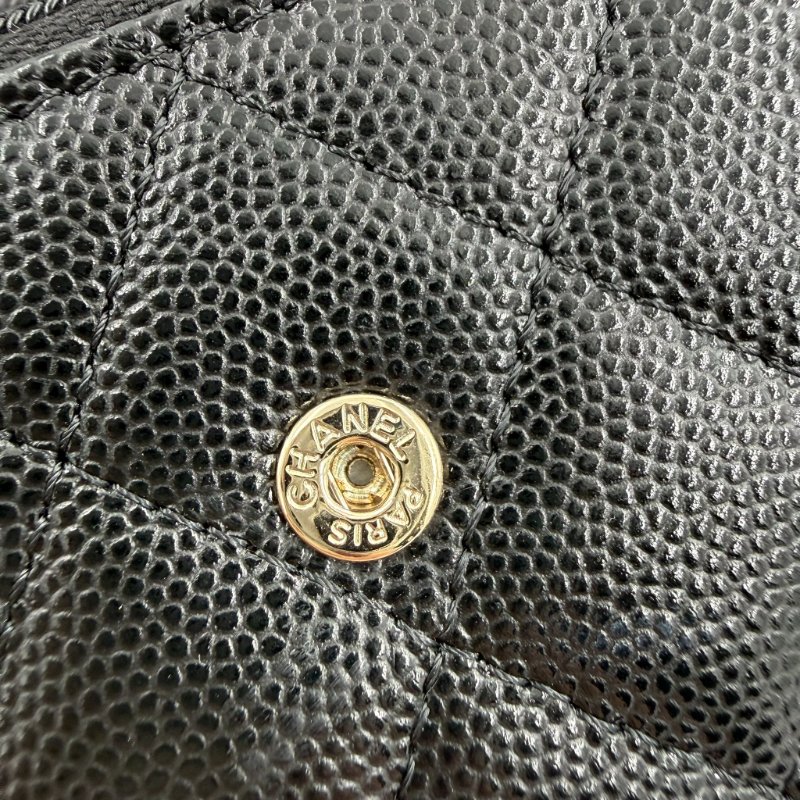 CHANEL - 黑色荔枝皮金釦下蓋╻Mini CF-17