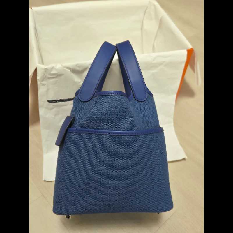 Hermes 愛馬仕 菜籃子 picotin 18 cargo 帆布拼皮革-9