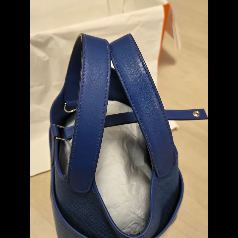 Hermes 愛馬仕 菜籃子 picotin 18 cargo 帆布拼皮革-13