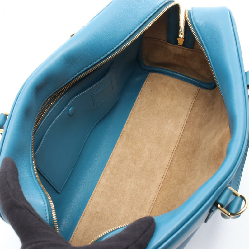 LOEWE Amazona 28 單肩斜背包 A039N08X01 皮革 藍色 二手 女士-2