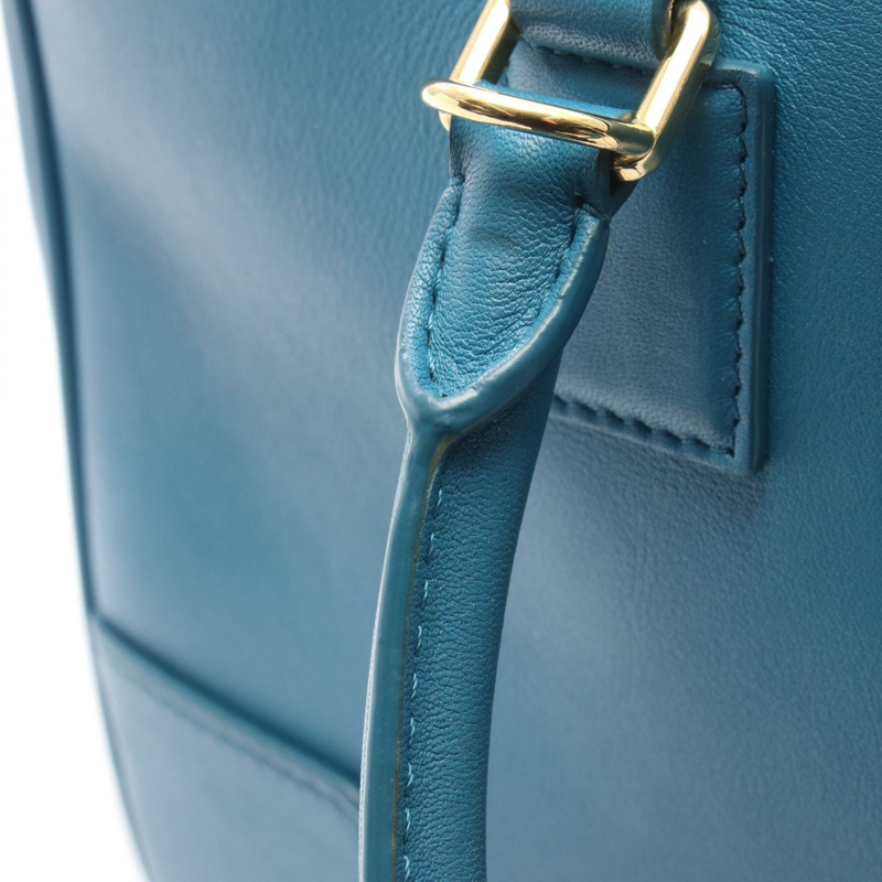 LOEWE Amazona 28 單肩斜背包 A039N08X01 皮革 藍色 二手 女士-5