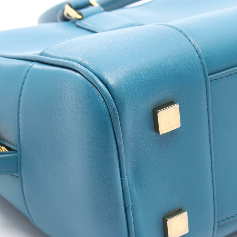 LOEWE Amazona 28 單肩斜背包 A039N08X01 皮革 藍色 二手 女士-6