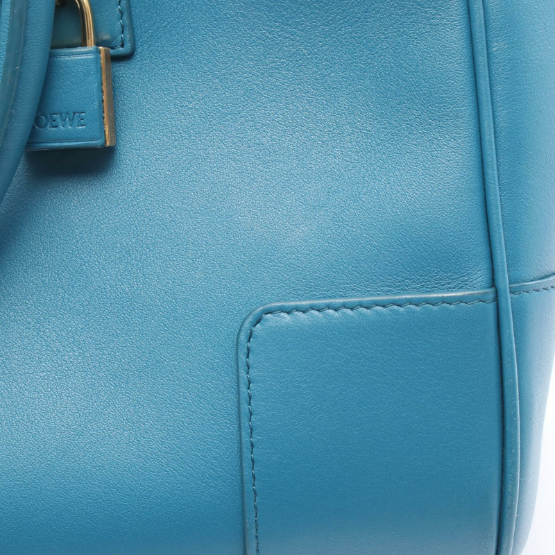 LOEWE Amazona 28 單肩斜背包 A039N08X01 皮革 藍色 二手 女士-10