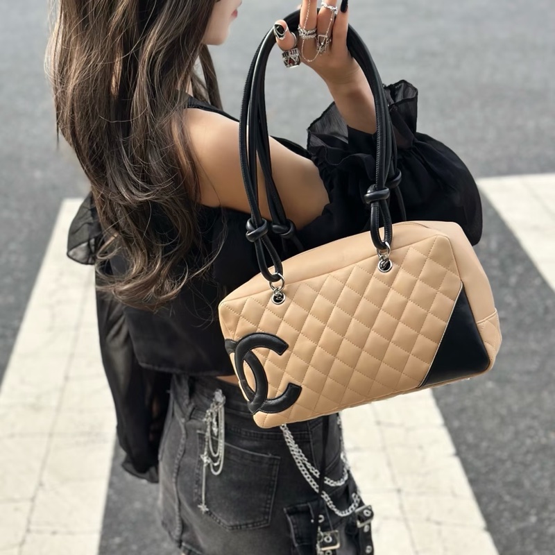 ✨Chanel 奶茶色康鵬包🧋難遇的好包況-0