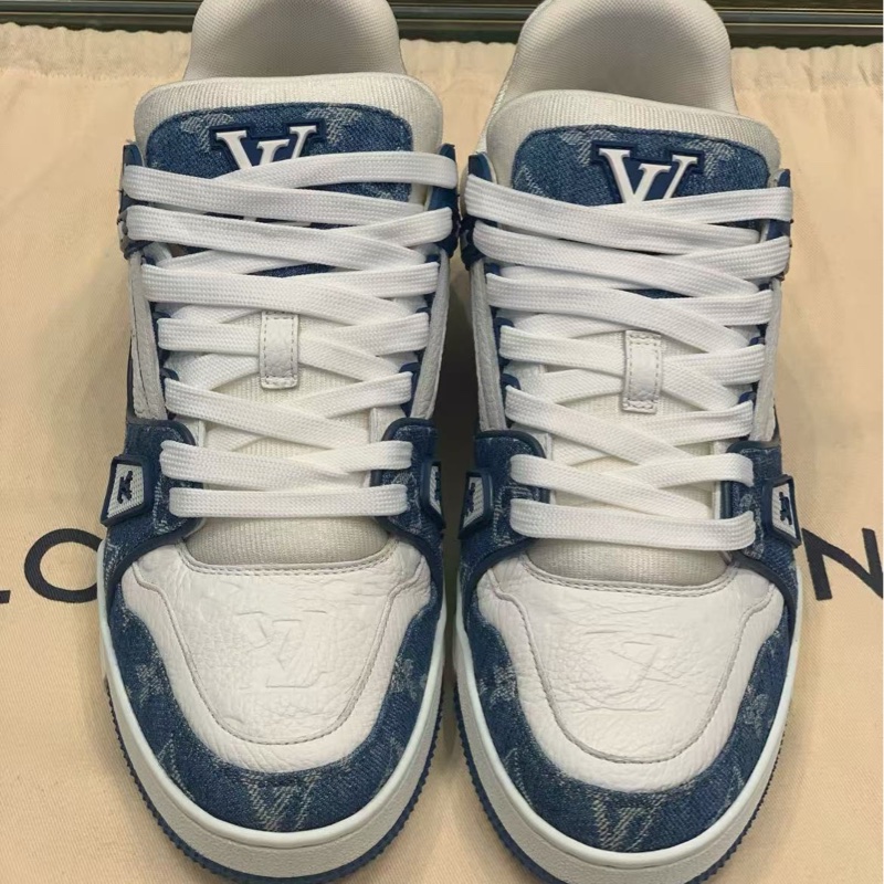 路易威登/Louis Vuitton Trainer白藍牛仔 98新 41碼-0