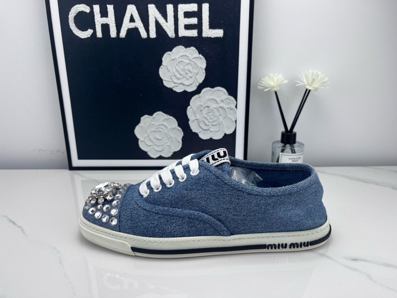 98新 miumiu繆繆 水鑽牛仔藍鞋 39碼 無附件-3